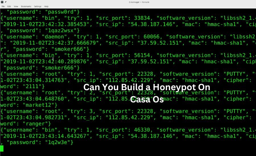 can you build a honeypot on casa os