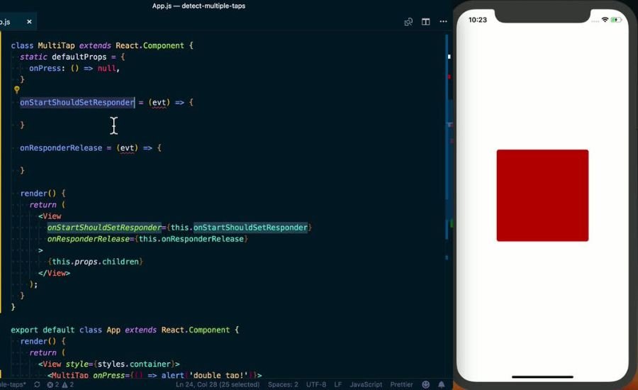 how to have item shake when onlongpress react native