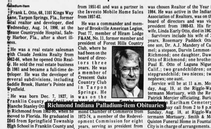 richmond indiana palladium-item obituarie