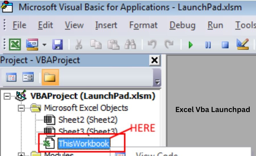 excel vba launchpad