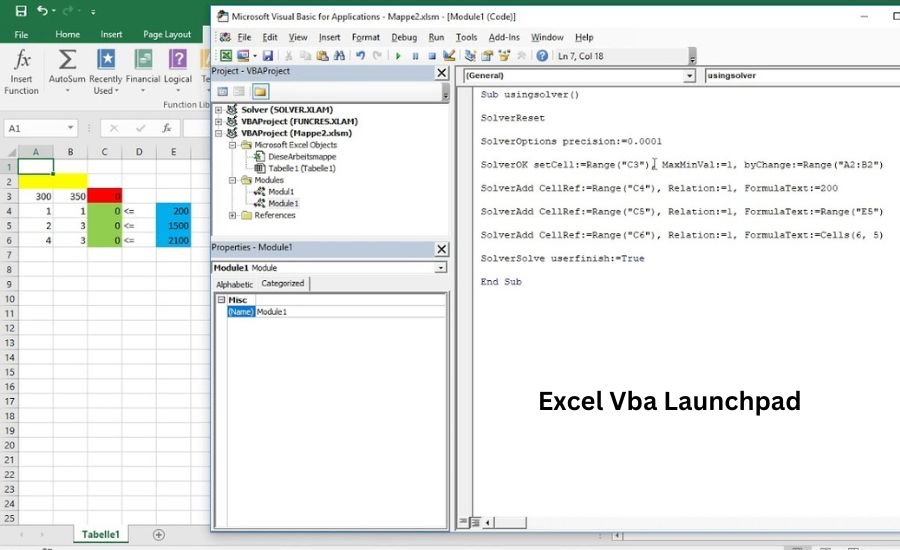 excel vba launchpad